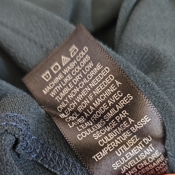 Adrianna Papell Green Faux Wrap Long Sleeve Blouse V-Neck Top Size S - Picture 9 of 14